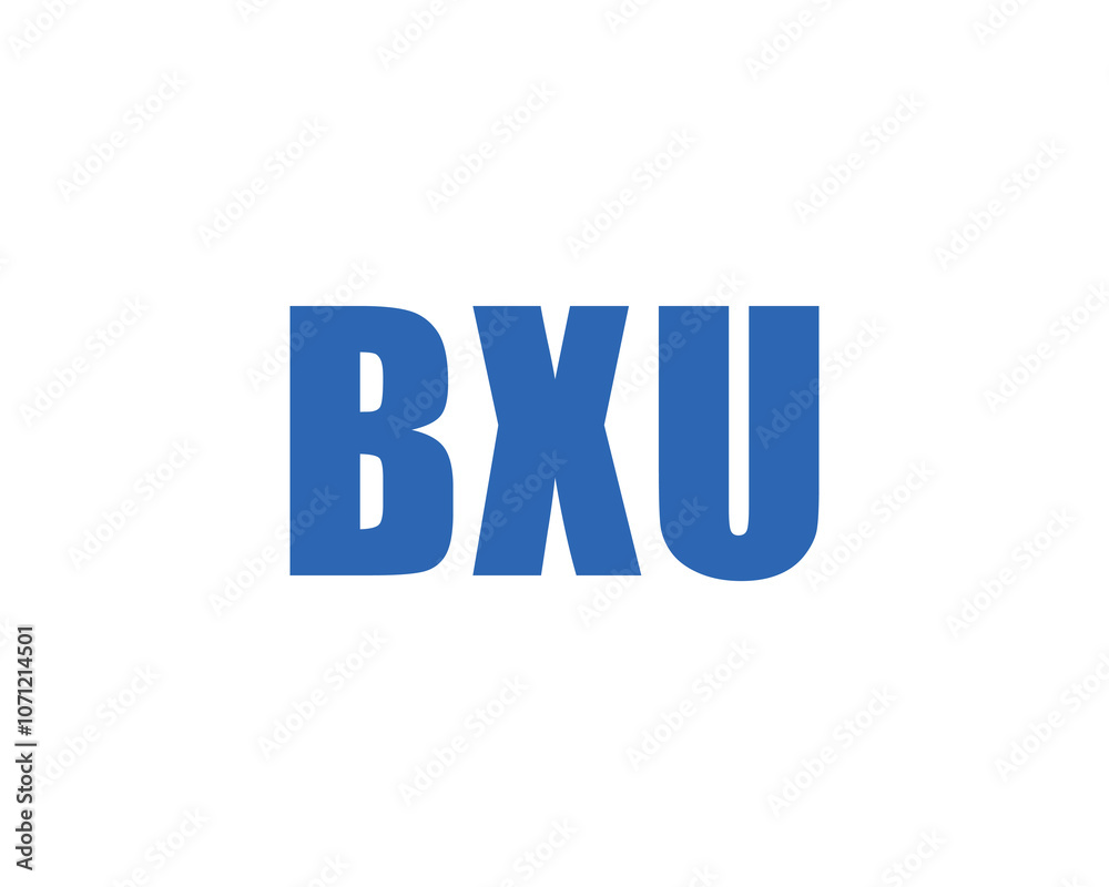 Obraz premium BXU logo design vector template. BXU