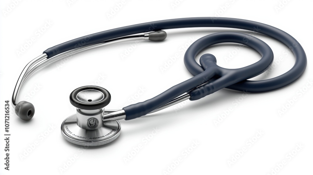 Isolated Medical Stethoscope on White Background Isolated Medical Stethoscope on White Background