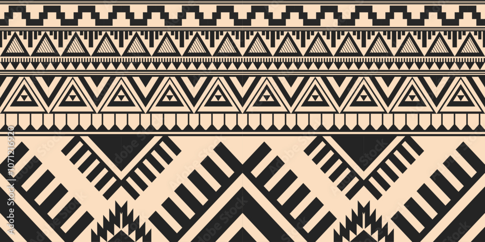 Ethnic geometric pattern, seamless pattern of the Navajo tribe. Native American ethnic. Seamless vector pattern ethnic, seamless Mexican rug, woven carpet. Folk embroidery, Bohemian, Aztec style.