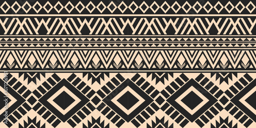Ethnic geometric pattern, seamless pattern of the Navajo tribe. Native American ethnic. Seamless vector pattern ethnic, seamless Mexican rug, woven carpet. Folk embroidery, Bohemian, Aztec style.