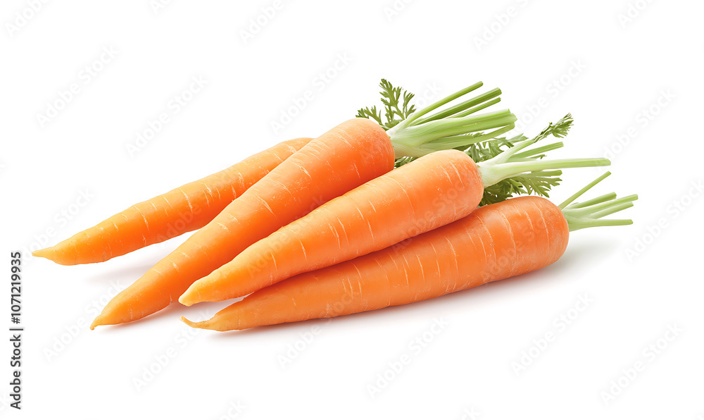 carrots isolated on white background-generative ai carrots isolated on white background-generative ai