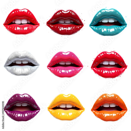 lips set transparent png background