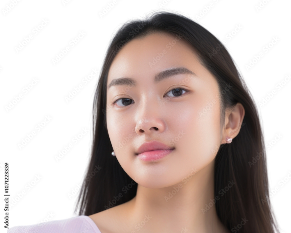 PNG Young beautiful asian in skincare and beauty routine adult contemplation hairstyle. PNG Young beautiful asian in skincare and beauty routine adult contemplation hairstyle.
