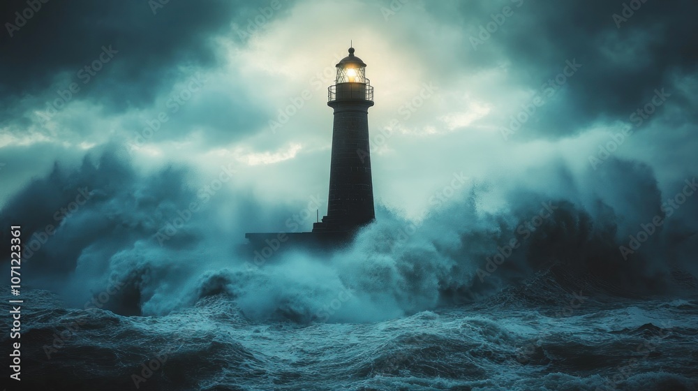 Lighthouse in a Storm Lighthouse in a Storm