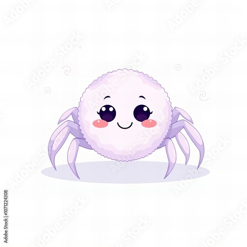 there is a cartoon crab with a big smile on its face. photo