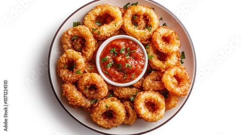 Crispy Fried Calamari with Spicy Tomato Sauce