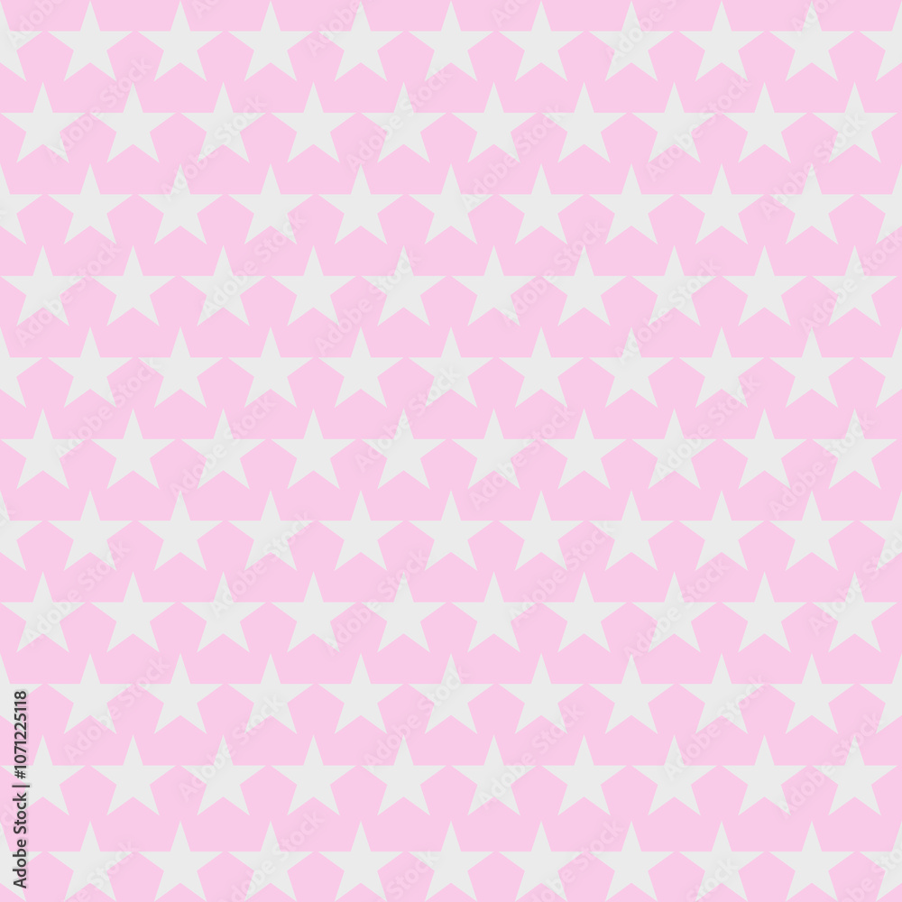 White stars on pink background. Seamless pattern. Perfect for various design projects, wallpapers, textiles, packaging, and digital backgrounds. White stars on pink background. Seamless pattern. Perfect for various design projects, wallpapers, textiles, packaging, and digital backgrounds.