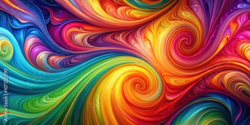 Abstract background with vibrant multicolored swirls, abstract, colorful, swirls, pattern, vibrant, design, backdrop