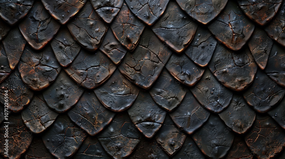 Fototapeta premium Dark, textured scales.
