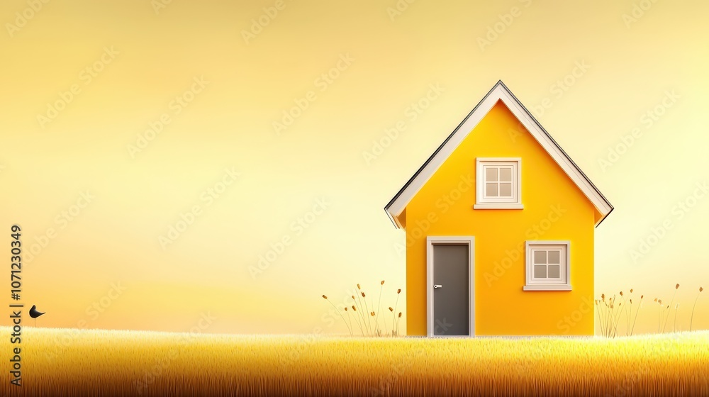 Simple house clipart, two-story structure with windows and door, traditional roof, centered, clean lines Simple house clipart, two-story structure with windows and door, traditional roof, centered, clean lines