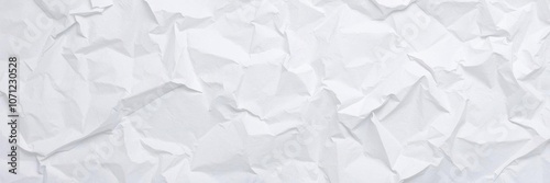 Wallpaper Mural Crumpled white paper with soft shadows and wrinkles, cardboard, waste material Torontodigital.ca