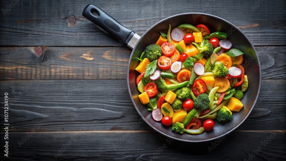 Frying fresh vegetables in a sizzling hot pan , stir fry, healthy cooking, cooking at home, organic produce Frying fresh vegetables in a sizzling hot pan , stir fry, healthy cooking, cooking at home, organic produce