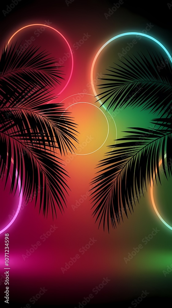 Obraz premium background with palm trees