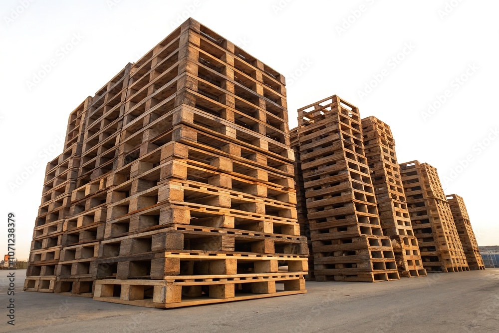 Isometric Pallets Silhouette - Packaging & Transportation Isometric Pallets Silhouette - Packaging & Transportation
