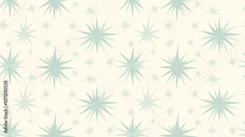 Retro starburst pattern in vintage pastel colors for wallpaper or fabric design - seamless pattern