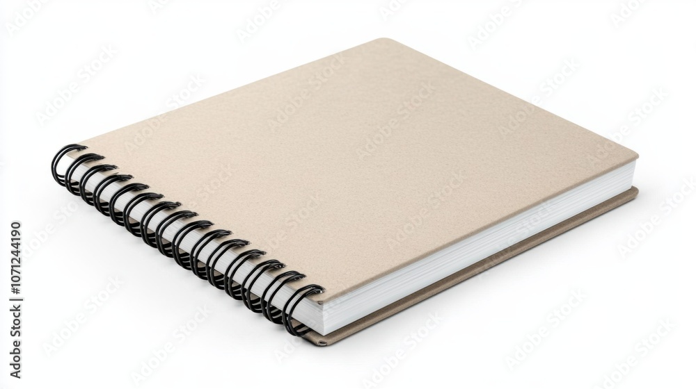Spiral-bound 2025 calendar with clean monthly layout, isolated on a white background for planning Spiral-bound 2025 calendar with clean monthly layout, isolated on a white background for planning
