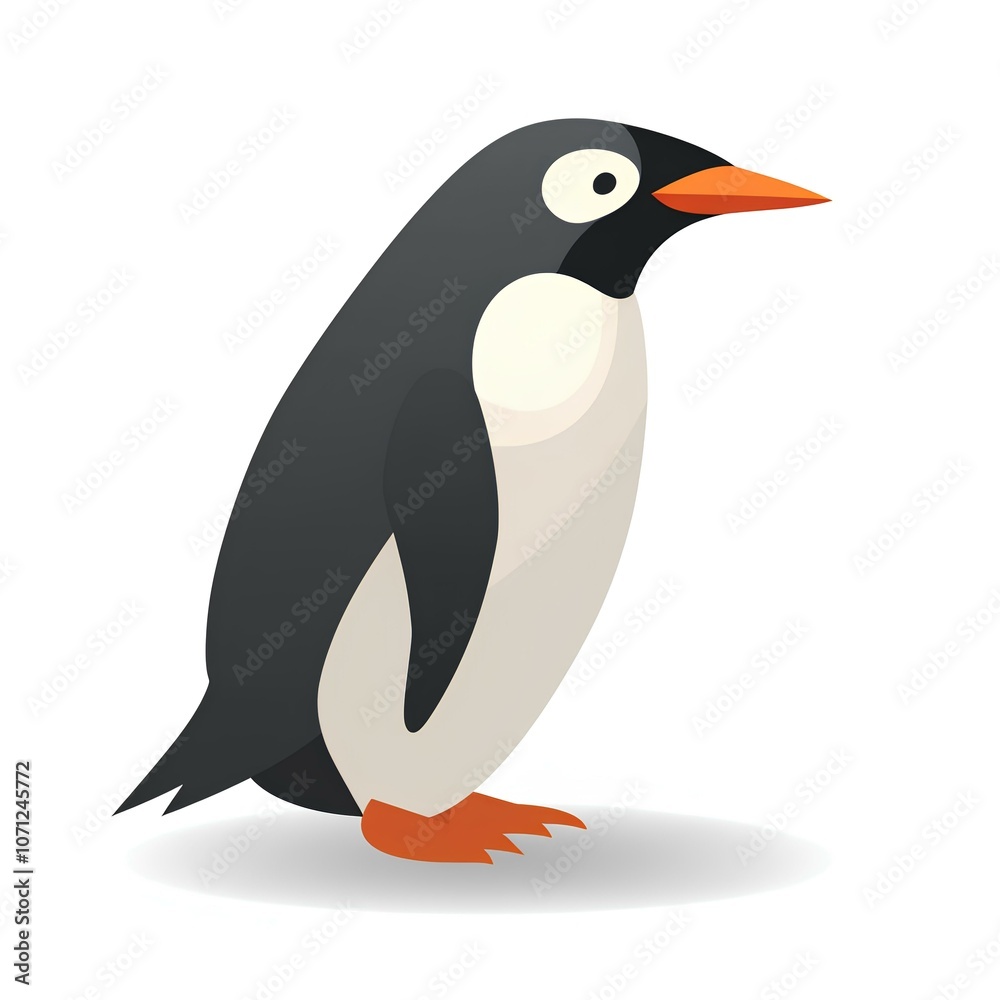 Fototapeta premium penguin on white background