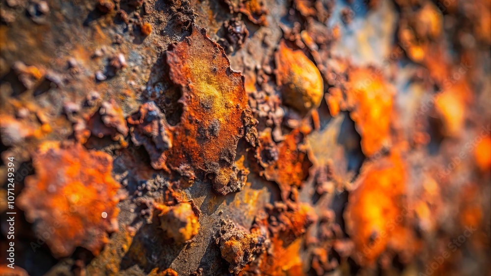 A close-up view of rust forming a textured landscape on a metallic surface, showcasing the natural progression of decay and the beauty found in imperfections. A close-up view of rust forming a textured landscape on a metallic surface, showcasing the natural progression of decay and the beauty found in imperfections.