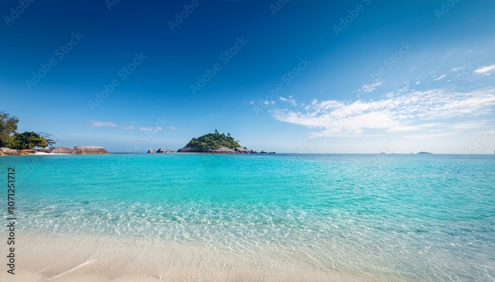 Gentle waves lap at the beach, soothing and calm. Gentle waves lap at the beach, soothing and calm.