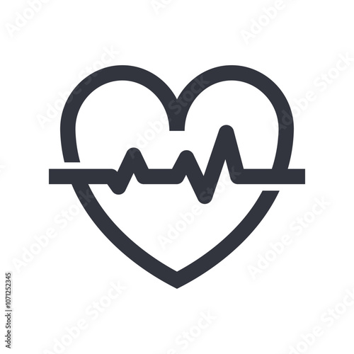 Heart Beat Logo Template Icon