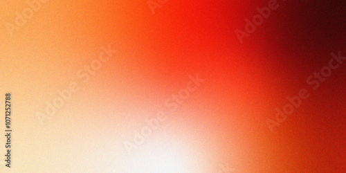 Abstract Red orange grainy gradient noise texture effect. Beautiful colored abstract texture background. Textured with rough grain, and bright spots. Empty space grunge banner poster backdrop bg.	
