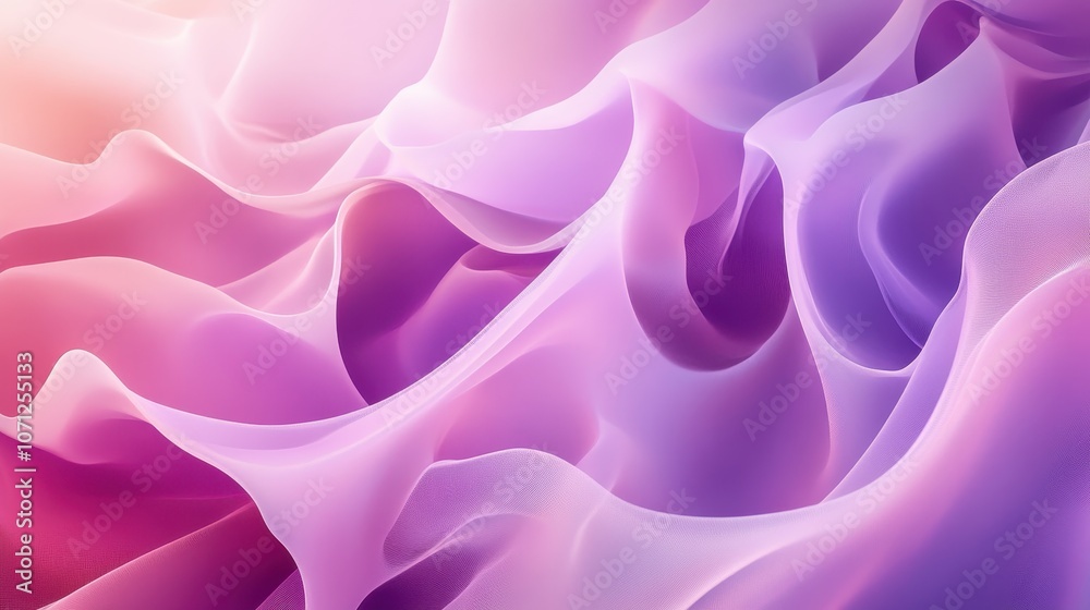 Obraz premium Abstract Pink and Purple Flowing Fabric Background Texture - Digital Art.