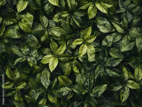 Lush Green Foliage with Visible Leaf Veins