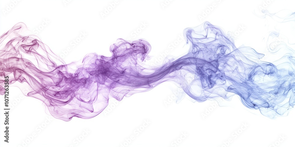 Fototapeta premium A detailed smoke PNG image, perfect for overlays, with realistic flowing patterns.