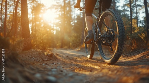 Mountain Biking Adventure at Sunset