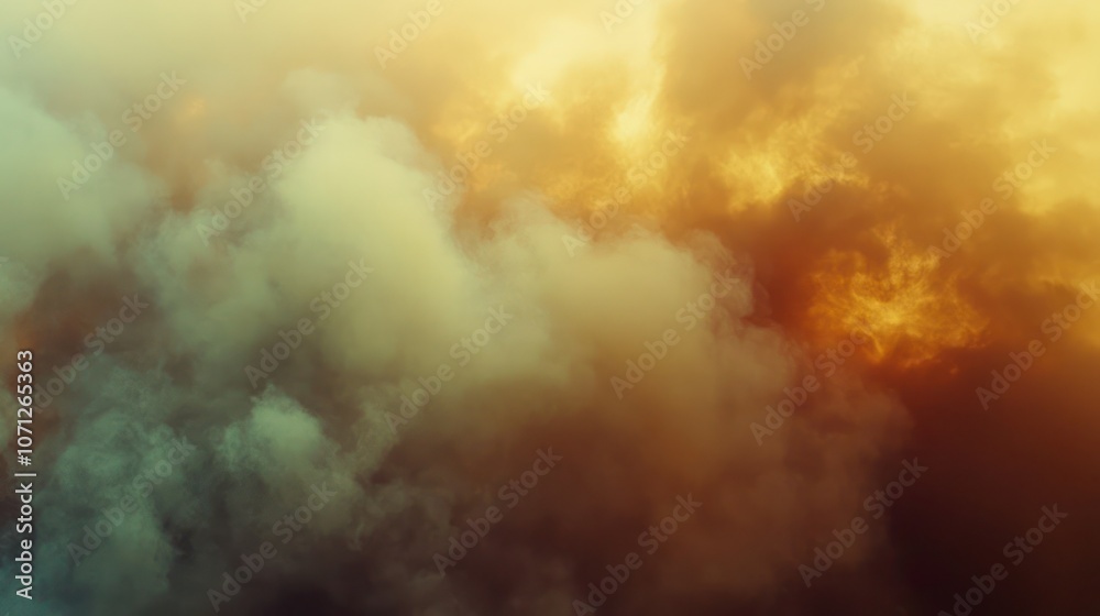 Dense smoke from a wildfire spreading through the air, creating a dramatic scene. Dense smoke from a wildfire spreading through the air, creating a dramatic scene.