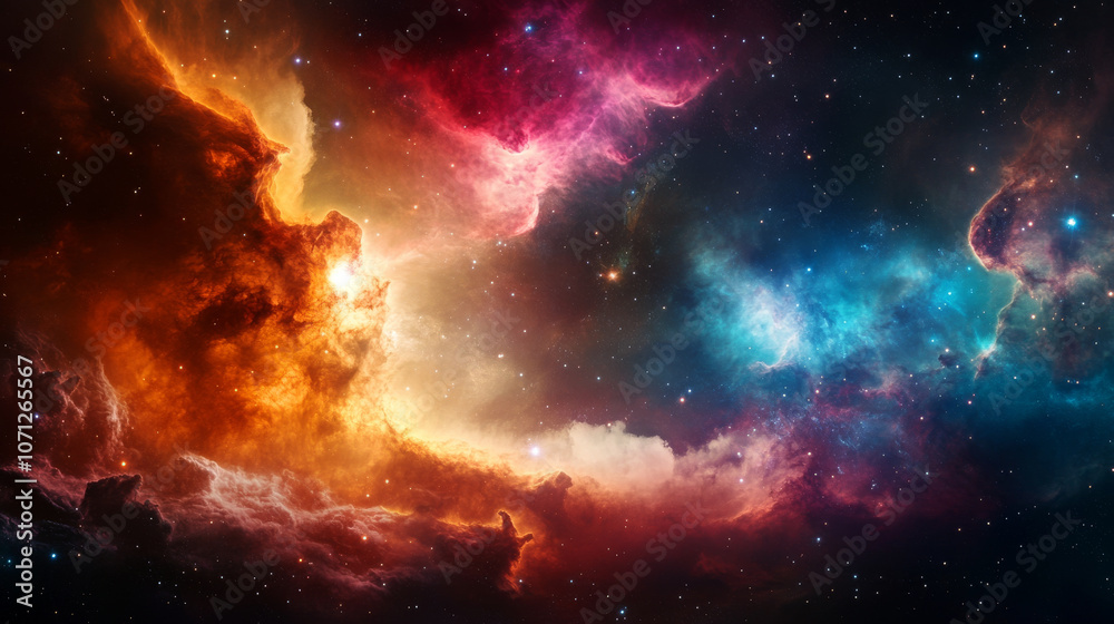 Obraz premium A Captivating Journey Through the Cosmic Nebula: Explore the Wonders of the Universe