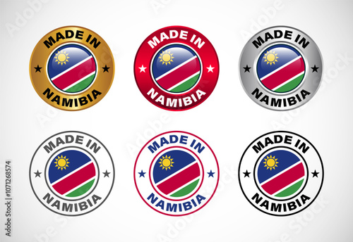 Made in Namibia label icon with flag. Icon set for business, badge, seal, sticker, logo, and symbol Free Download Made in Namibia label icon with flag. Icon set for business, badge, seal, sticker, logo, and symbol - GFXLoad