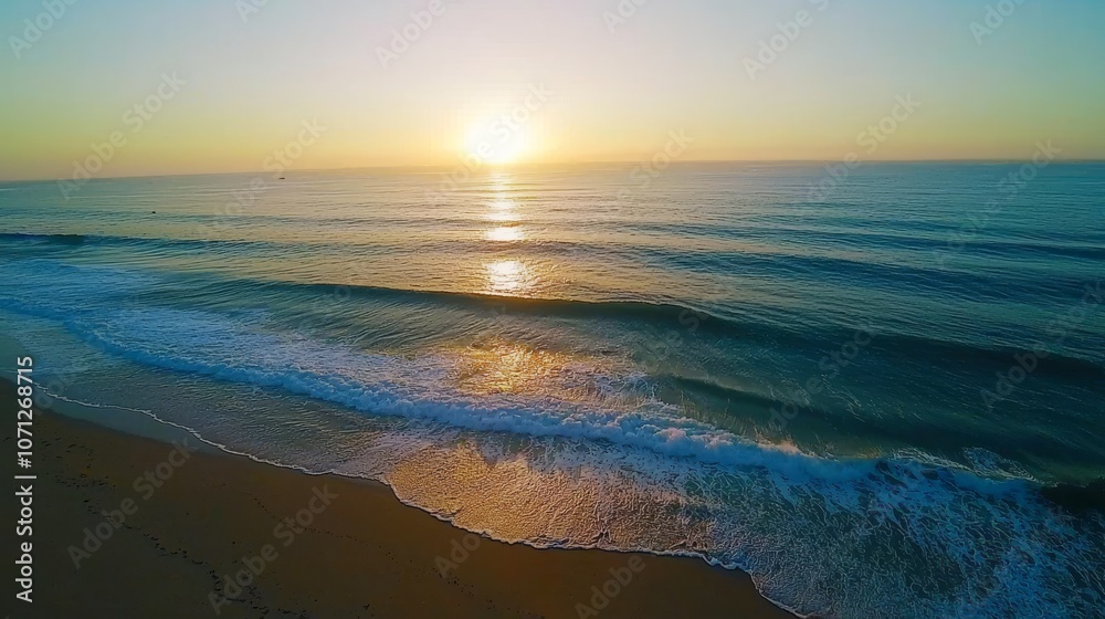 Relax and unwind with a serene sunset over a tranquil ocean, perfect for those seeking a peaceful beach escape. Relax and unwind with a serene sunset over a tranquil ocean, perfect for those seeking a peaceful beach escape.