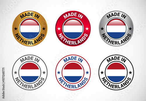 Made in Netherlands label icon with flag. Icon set for business, badge, seal, sticker, logo, and symbol Free Download Made in Netherlands label icon with flag. Icon set for business, badge, seal, sticker, logo, and symbol - GFXLoad