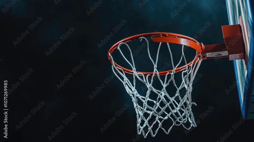 Basketball Hoop on a Dark Background Basketball Hoop on a Dark Background