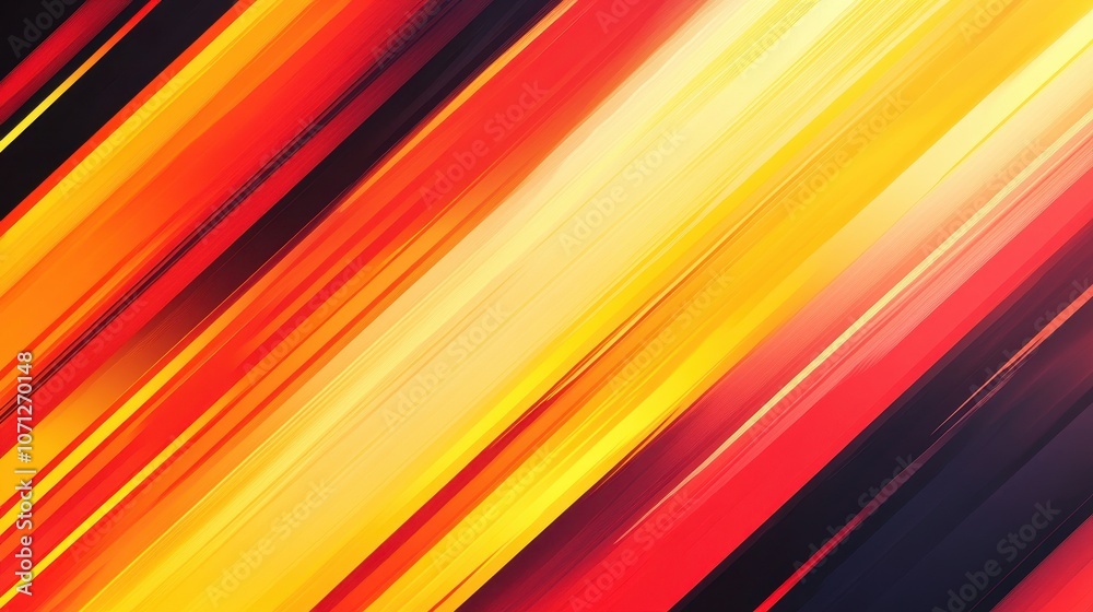 Fototapeta premium Abstract Diagonal Stripes Background with Red, Yellow, Orange and Black Colors.