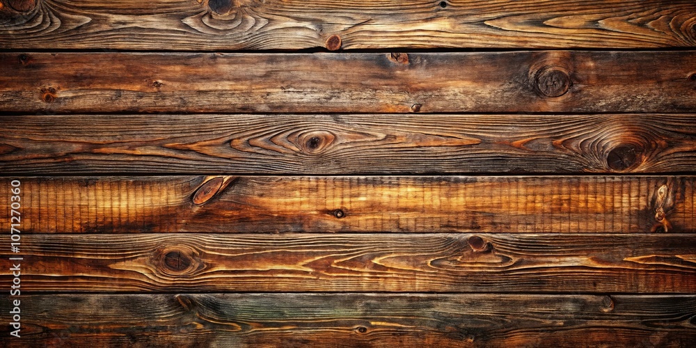 Naklejka premium Rustic Wooden Planks with Knots and Grain Patterns, A Textured Background for Design and Decoration
