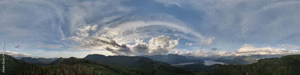 Serene Panoramic View of Stave Lake, British Columbia Landscape Serene Panoramic View of Stave Lake, British Columbia Landscape