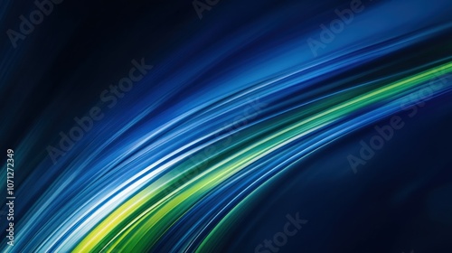 Abstract blue and green wave pattern with smooth gradients.