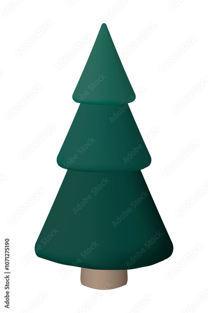 Christmas tree png, 3D design, holiday decor sticker Christmas tree png, 3D design, holiday decor sticker