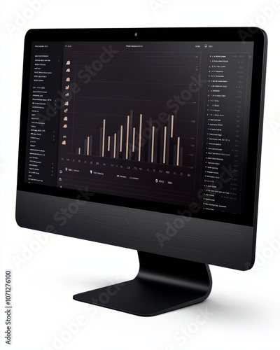 High tech dashboard displaying demand flow and stock replenishment data
