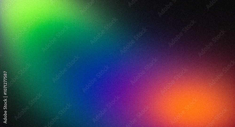 Abstract color gradient dark grainy gradient backdrop design. Orange purple blue green black color flow noisy gradient, Vibrant, bright, glowing, shine, noise texture, backdrop Abstract color gradient dark grainy gradient backdrop design. Orange purple blue green black color flow noisy gradient, Vibrant, bright, glowing, shine, noise texture, backdrop