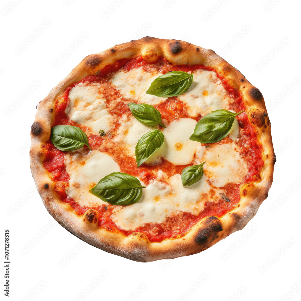 Margherita pizza on transparent background Margherita pizza on transparent background