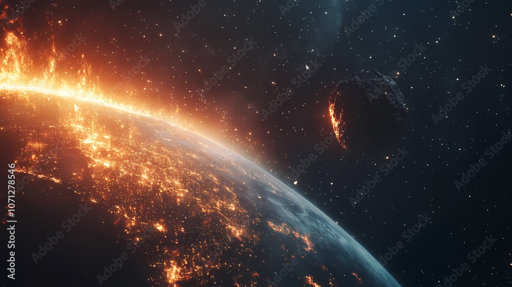 Obraz premium sunrise in space