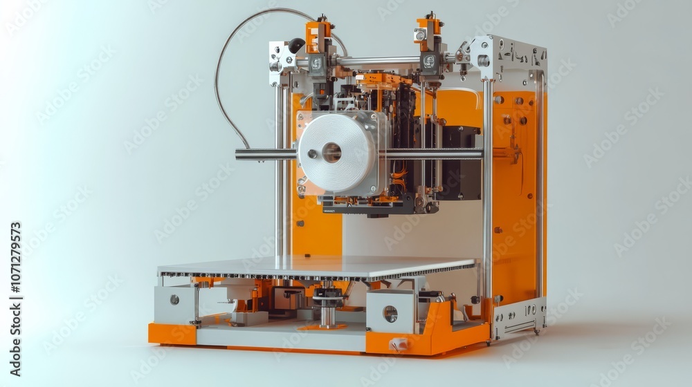 3D Printing Revolution: A close-up of a 3D printer, its intricate mechanisms and colorful design on display, ready to bring innovative ideas to life. 3D Printing Revolution: A close-up of a 3D printer, its intricate mechanisms and colorful design on display, ready to bring innovative ideas to life.