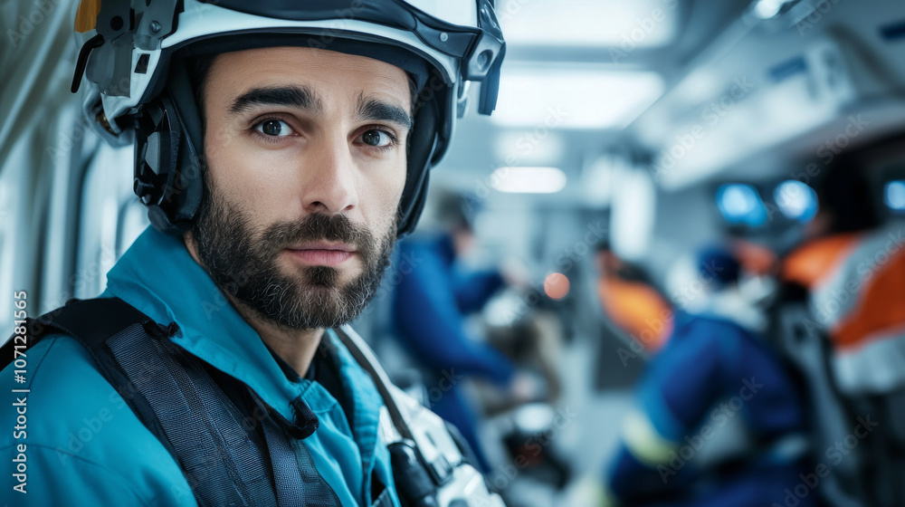 A paramedic in a leadership role, coordinating rescue efforts during a multi-casualty incident and ensuring the team follows protocols.