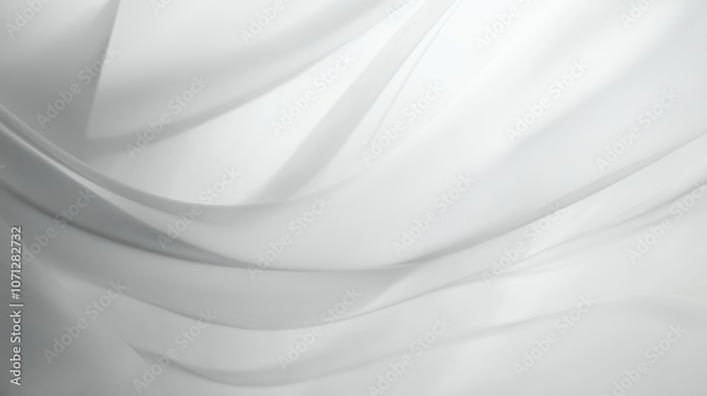 Abstract White Fabric Draped with Soft Light and Shadows Abstract White Fabric Draped with Soft Light and Shadows