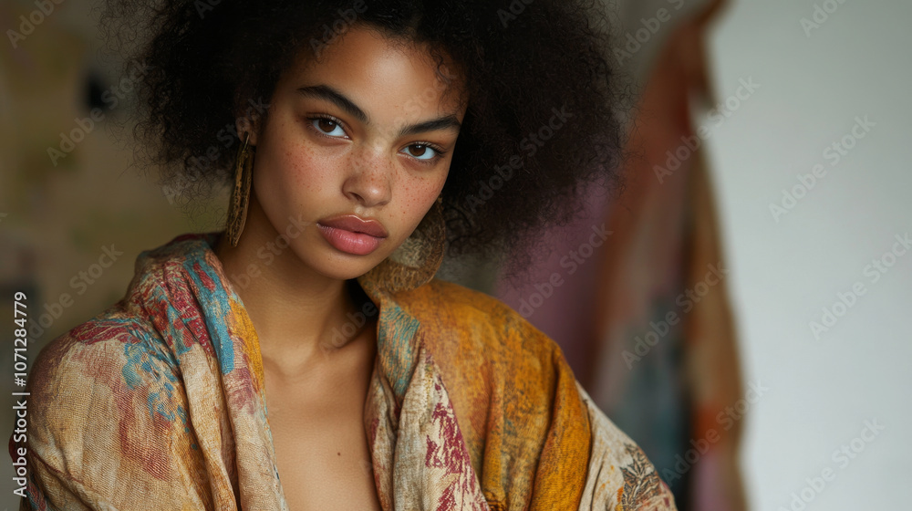 A sustainable fashion designer showcasing a collection of eco-friendly, ethically made clothing, using organic fabrics and natural dyes. A sustainable fashion designer showcasing a collection of eco-friendly, ethically made clothing, using organic fabrics and natural dyes.