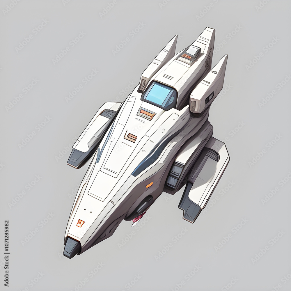 cute spaceship with isolated background illustration cute spaceship with isolated background illustration