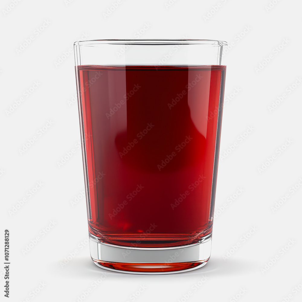 A clear glass filled with vibrant cranberry juice, isolated on a white background. Perfect for showcasing healthy beverages, delicious drinks, and aesthetic visuals. A clear glass filled with vibrant cranberry juice, isolated on a white background. Perfect for showcasing healthy beverages, delicious drinks, and aesthetic visuals.